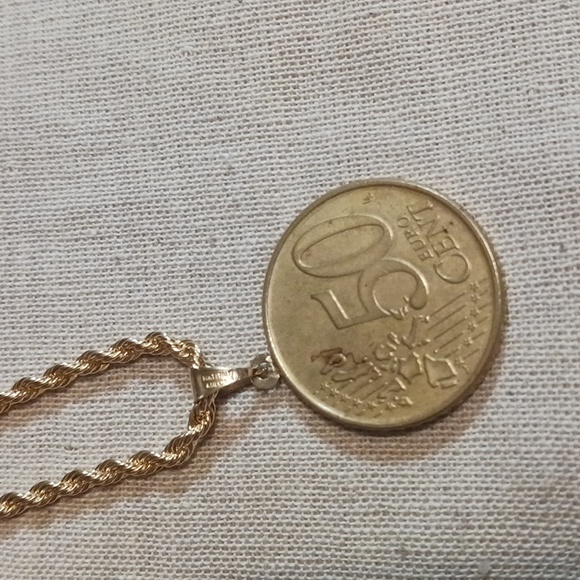 Gold Vermeil Vintage Italian 1999 50 Euro cent coins necklace. - Picture 5 of 5